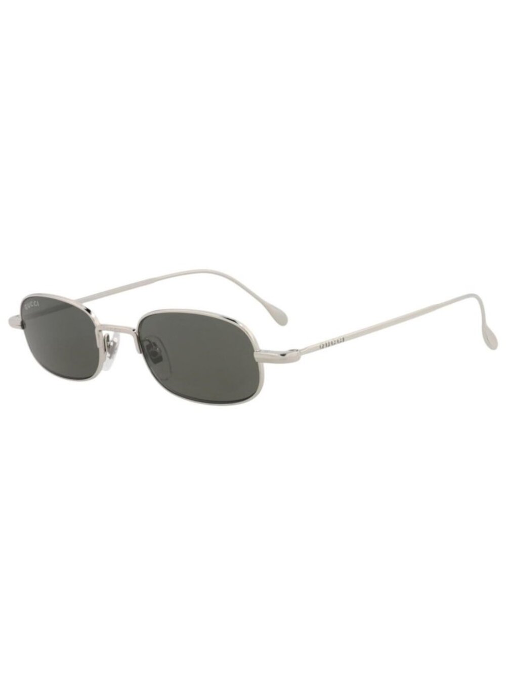 New Gucci Mens Square/Rectangle Silver Silver Grey Fashion Designer Sunglasses